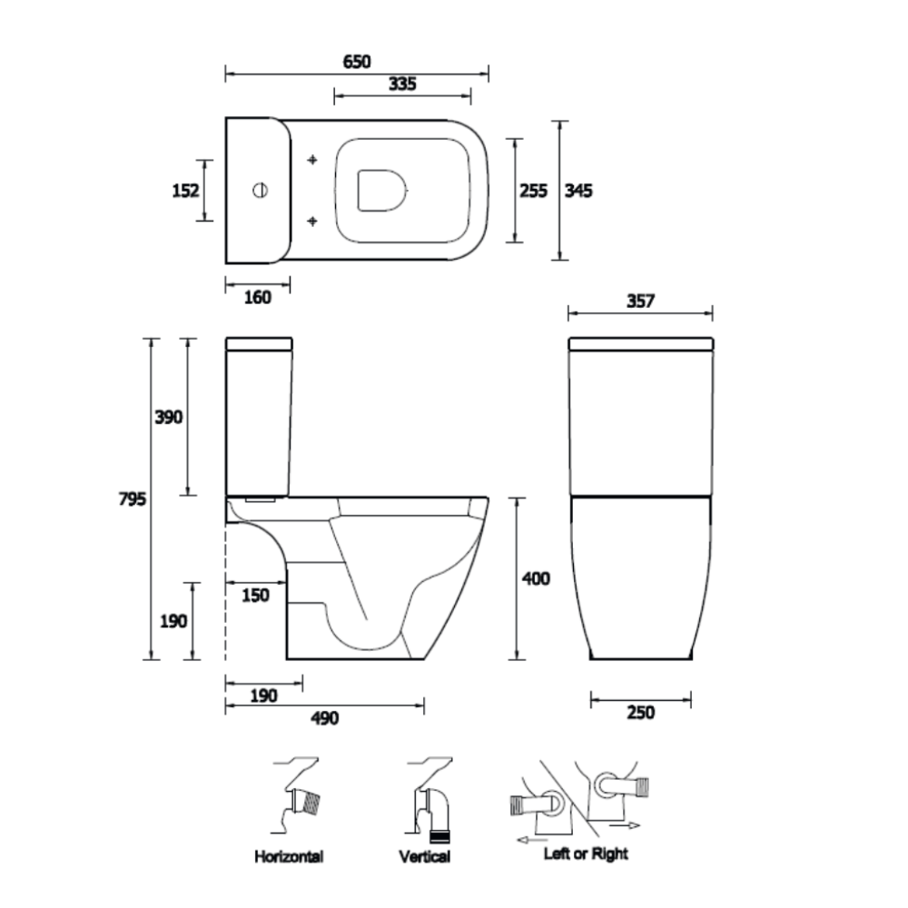 Acqua-Plus-Botany-Close-Coupled-Back-to-Wall-Pan-+-Cistern-+-Seat-Pack;-Soft-Close-Seat-[BCTP02]-Specs