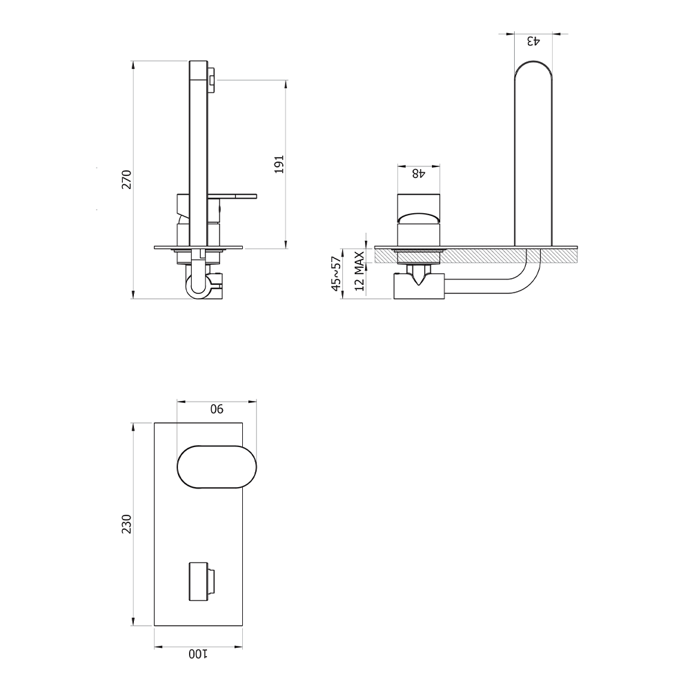 Acqua-Plus-Helena-Wall-Mounted-Mono-Bath-Filler-1TH-[BCBT05]-Specs