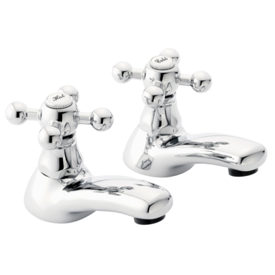 Acqua-Plus-Kamen-Basin-Pillar-Tap-Pair-2-Tap-Holes-Chrome-[BCGBT38]