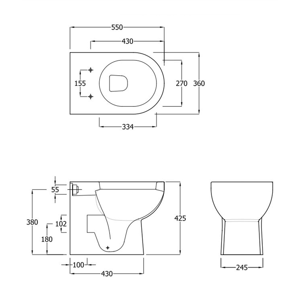 Acqua-Plus-Liverpool-BTW-Rimless-Comfort-Height-Close-Coupled-Pan-+-Cistern-+-Seat-Pack;-Soft-Close-Seat-[BCTP10]-Specs