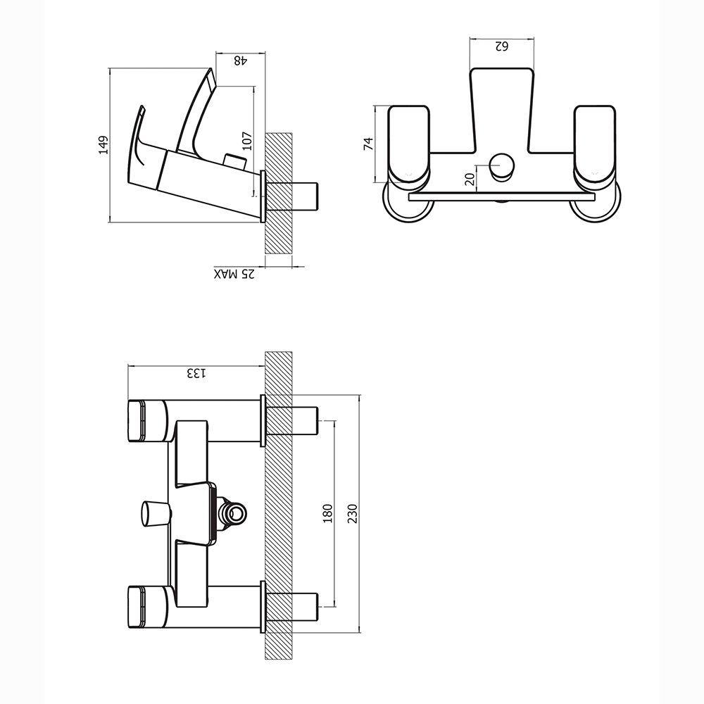 Acqua-Plus-Petro-Bath-Shower-Mixer-Inc-Shower-Kit-2TH-[BCBT28]-Specs