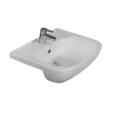 Acqua Plus Arcadia Semi Recessed Basin Only; 550mm Wide; 1 Tap Hole [BCBO05]