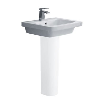 Acqua Plus Davis Pedestal Basin Only; 650mm Wide; 1 Tap Hole [BCBO10]