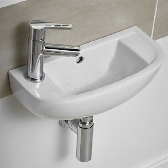 Acqua Plus Diego Handrinse Basin Only; Left Handed; 450mm Wide; 1 Tap Hole [BCBO22] Lifestyle
