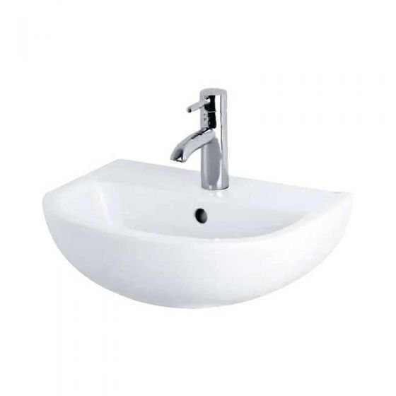 Acqua Plus Diego Pedestal Basin Only; 450mm Wide; 1 Tap Hole [BCBO24]