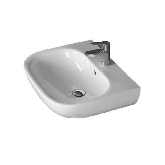 Acqua Plus Diego Pedestal Basin Only; 550mm Wide; 1 Tap Hole [BCBO25]