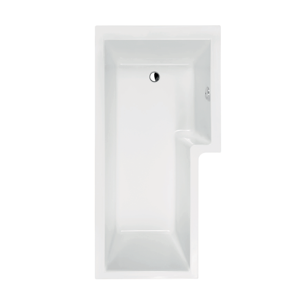 Acqua-Plus-Dubbo-L-Shape-Shower-Bath-Pack;-Right-Handed;-1700x850mm-[BCSB02]