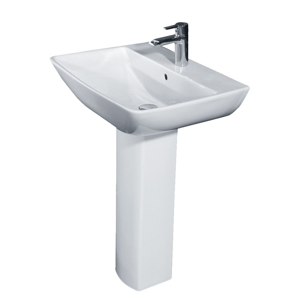 Acqua Plus Indigo Pedestal Basin Only; 600mm Wide; 1 Tap Hole [BCBO16]