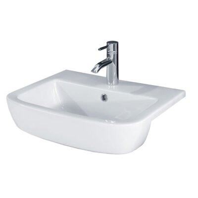 Acqua Plus Oakland Semi Recessed Basin Only; 520mm Wide; 1 Tap Hole [BCBO29]