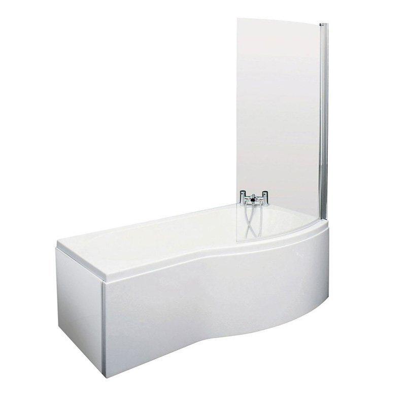 Acqua Plus Suvo P Shape Shower Bath Pack; 1700x900mm [BCSB14] - 1