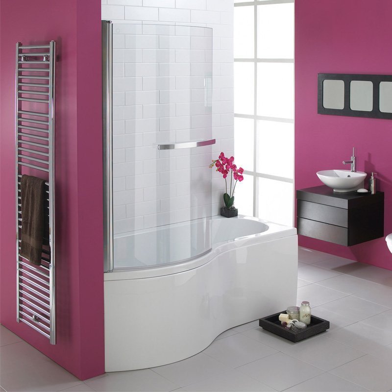 Acqua Plus Suvo P Shape Shower Bath Pack; 1700x900mm; Left-Handed [BCSB13]