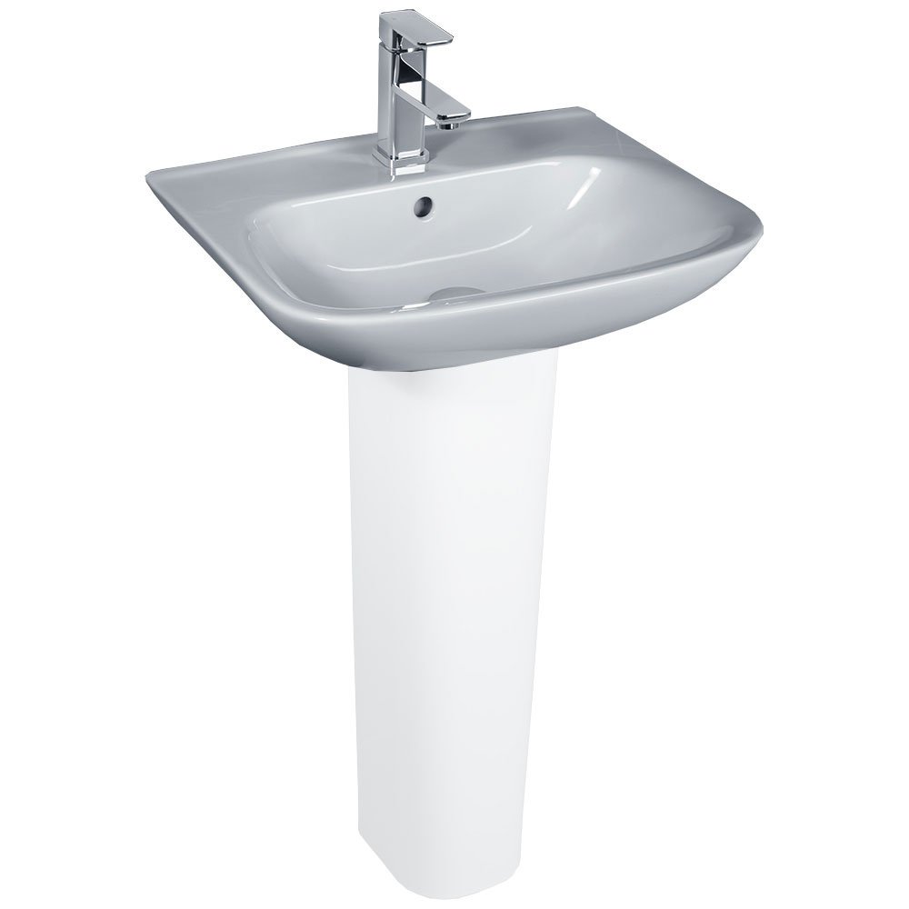 Acqua-Plus-Yuba-Pedestal-Basin-Only;-450mm-Wide;-1-Tap-Hole-[BCBO31] 2