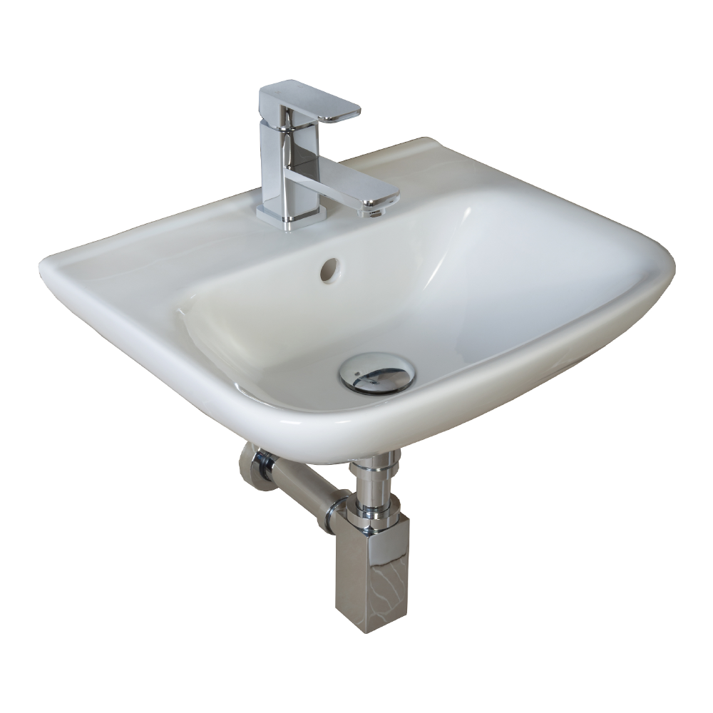 Acqua Plus Yuba Pedestal Basin Only; 450mm Wide; 1 Tap Hole [BCBO31]