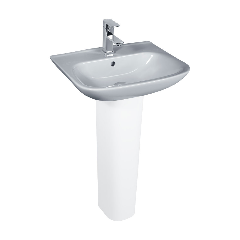 Acqua Plus Yuba Pedestal Basin Only; 520mm Wide; 1 Tap Hole [BCBO32]