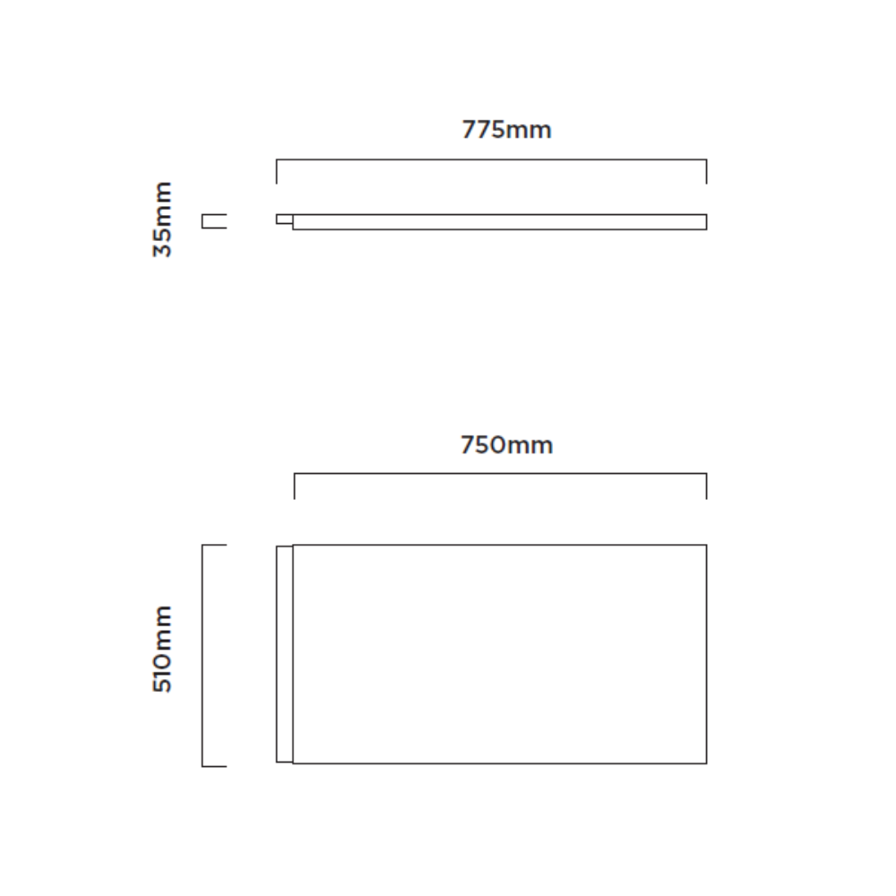 Acqua-Plus-700---750mm-End-Panel-Specs