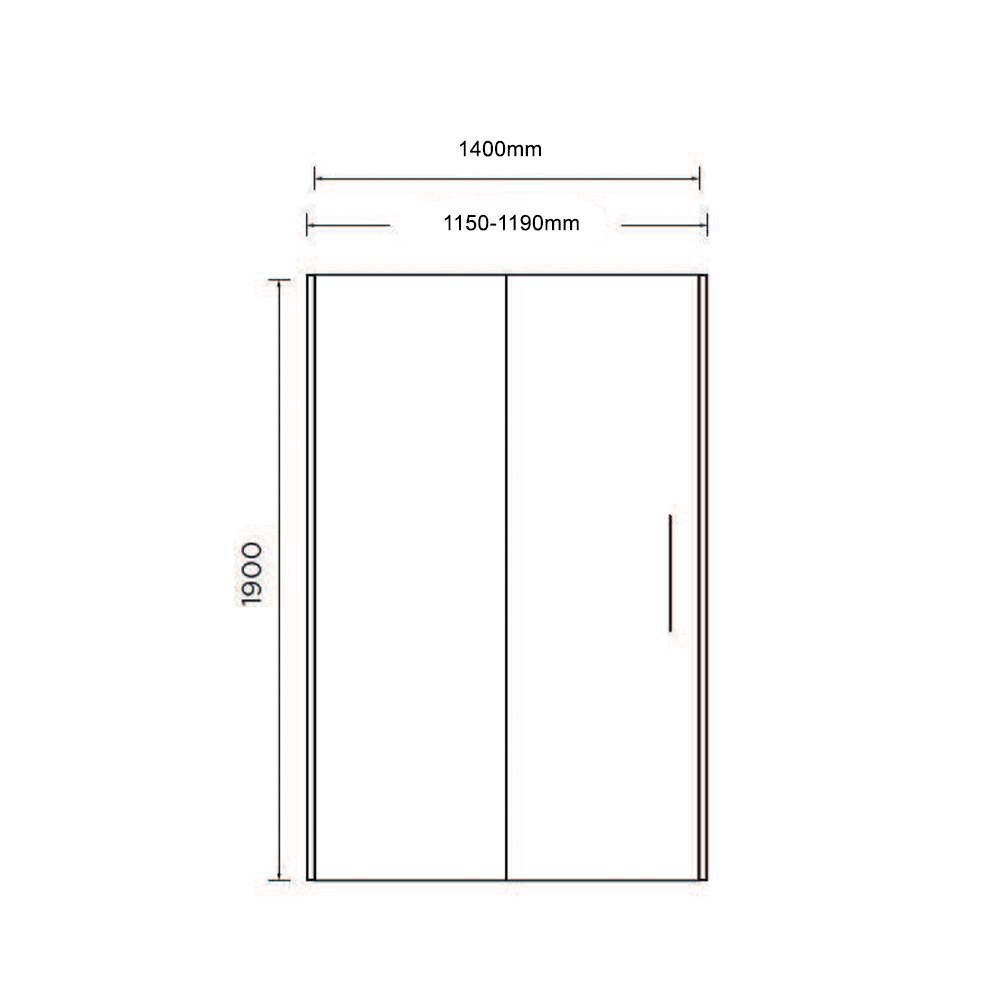 Acqua-Plus-Plaven-1200-Straight-Slider;-8mm-thick-glass-[BCSD48]-Specs