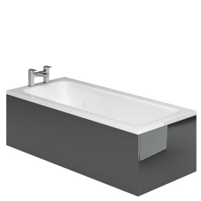 Acqua Plus Dohna MDF Front Bath Panel; 1700mm Wide; Grey [BP53]